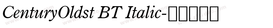 CenturyOldst BT Italic字体转换